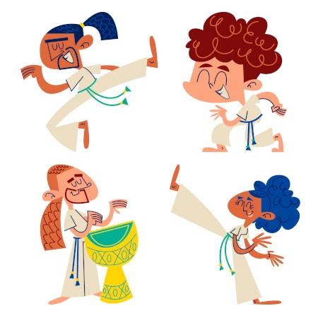 Capoeira para crianças no Clube Paulista